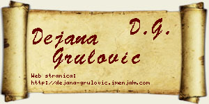 Dejana Grulović vizit kartica